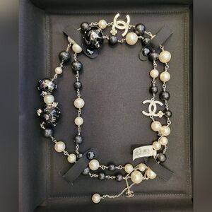 Chanel Pearl And Silver Necklace